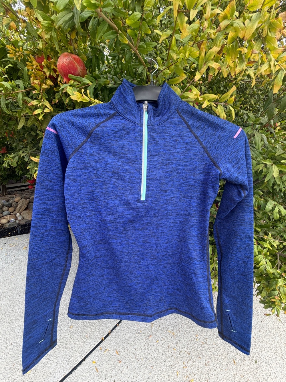 Athletic Works blue heather quarter zip top size Xs
